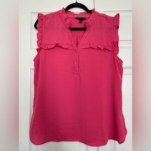 Vibrant Pink Ruffled Blouse